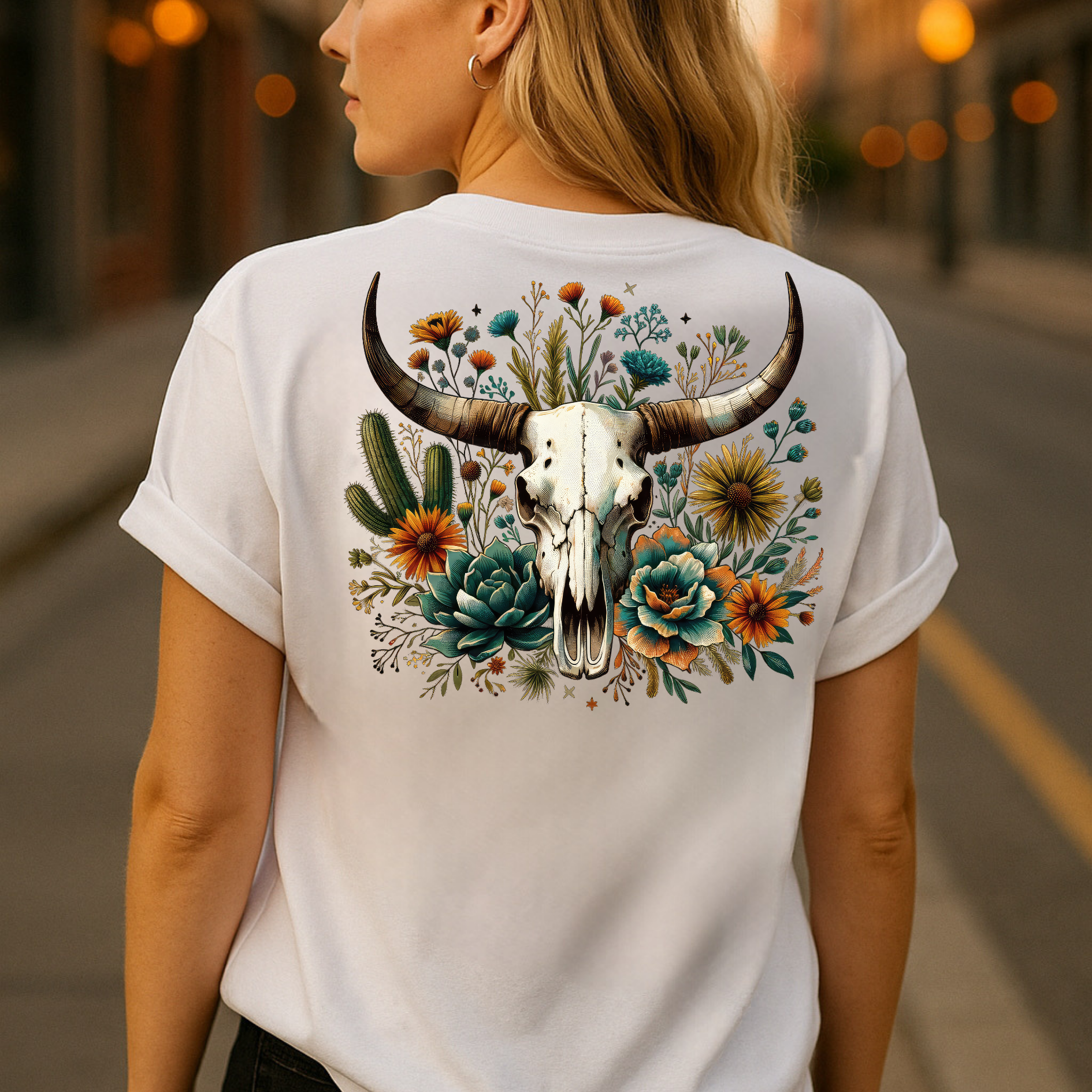 WESTERN FLOWER COWSKULL TEE  | MillerMade Co.