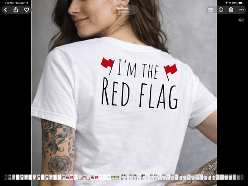 I’m The Red Flag Tee – Funny Self-Aware Graphic Shirt